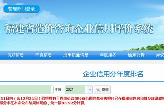 福建省造价咨询企业信用评价排名：尊龙时凯位列前十